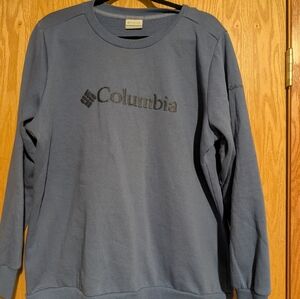 Columbia Crewneck Sweatshirt in Slate Blue with Embossed Logo